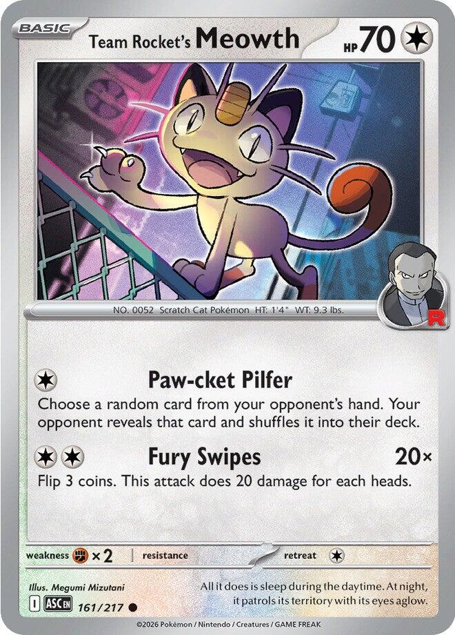 Team Rocket's Meowth (161/217) [Mega Evolution: Ascended Heroes] | Gear Gaming Bentonville