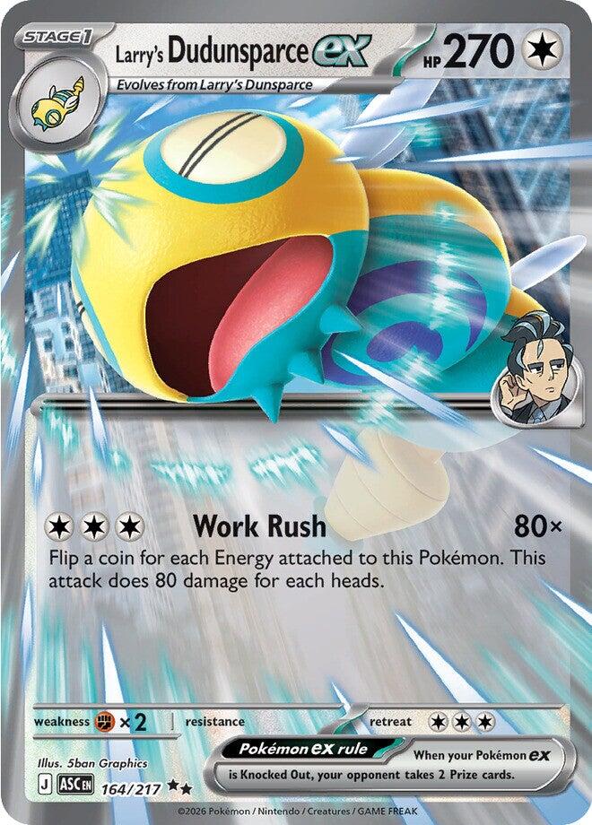 Larry's Dudunsparce ex (164/217) [Mega Evolution: Ascended Heroes] | Gear Gaming Bentonville