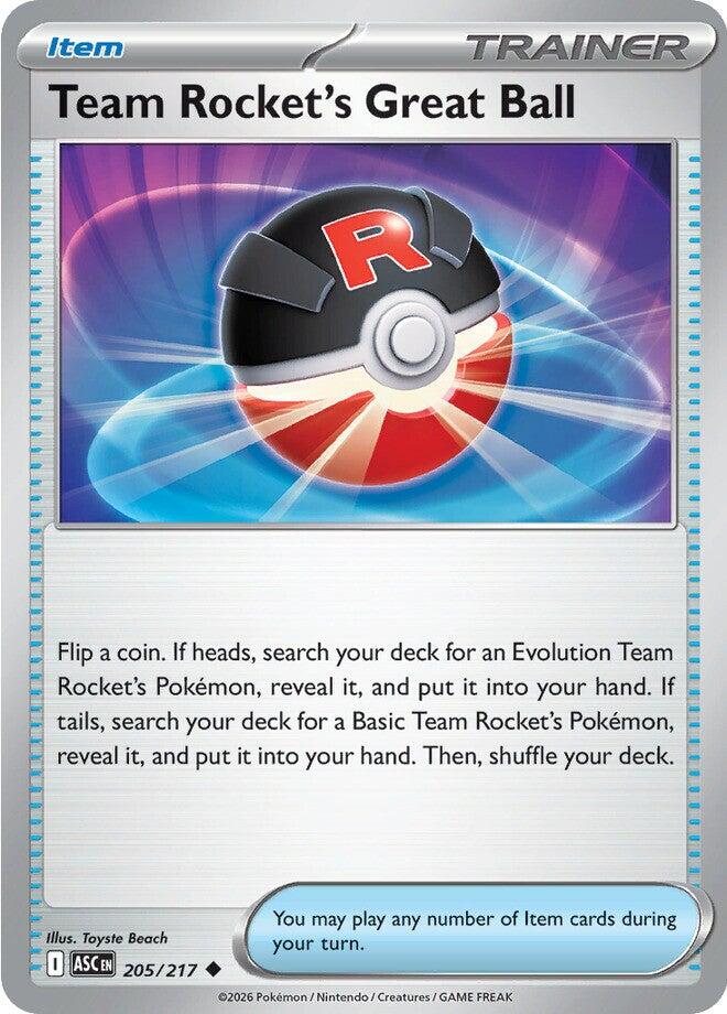 Team Rocket's Great Ball (205/217) [Mega Evolution: Ascended Heroes] | Gear Gaming Bentonville