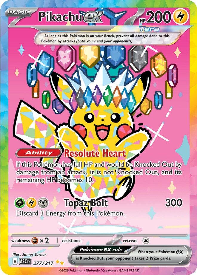 Pikachu ex (277/217) [Mega Evolution: Ascended Heroes] | Gear Gaming Bentonville