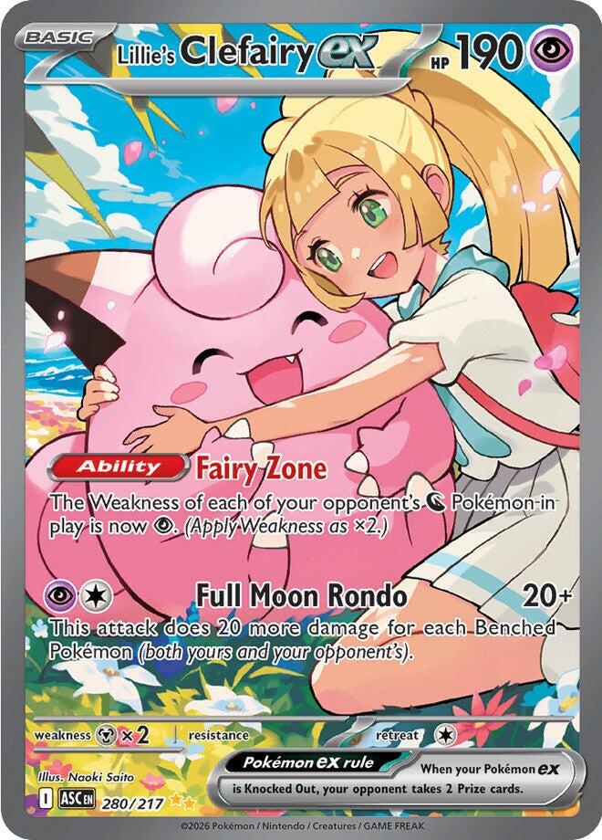 Lillie's Clefairy ex (280/217) [Mega Evolution: Ascended Heroes] | Gear Gaming Bentonville