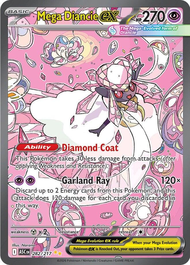 Mega Diancie ex (282/217) [Mega Evolution: Ascended Heroes] | Gear Gaming Bentonville