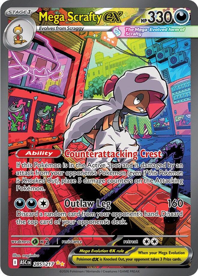 Mega Scrafty ex (285/217) [Mega Evolution: Ascended Heroes] | Gear Gaming Bentonville