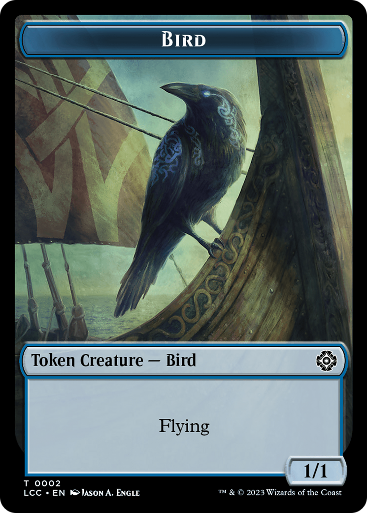 Bird // Merfolk (0003) Double-Sided Token [The Lost Caverns of Ixalan Commander Tokens] | Gear Gaming Bentonville