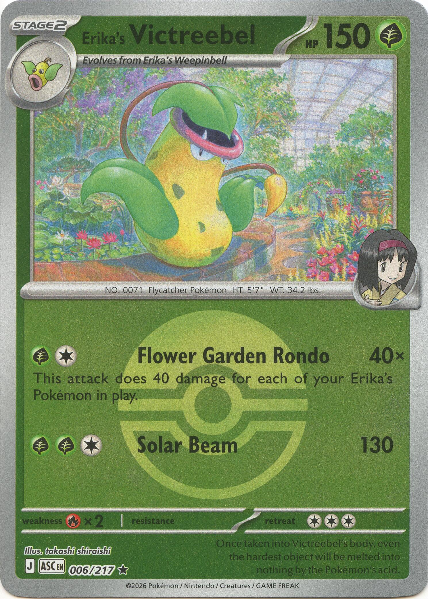 Erika's Victreebel (006/217) (Poke Ball) [Mega Evolution: Ascended Heroes] | Gear Gaming Bentonville