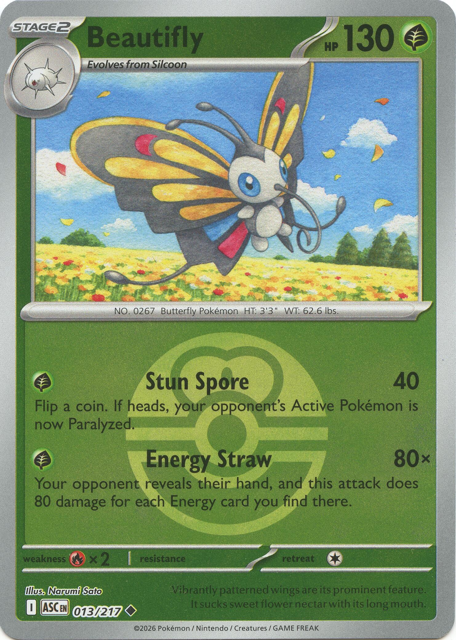 Beautifly (013/217) (Love Ball) [Mega Evolution: Ascended Heroes] | Gear Gaming Bentonville