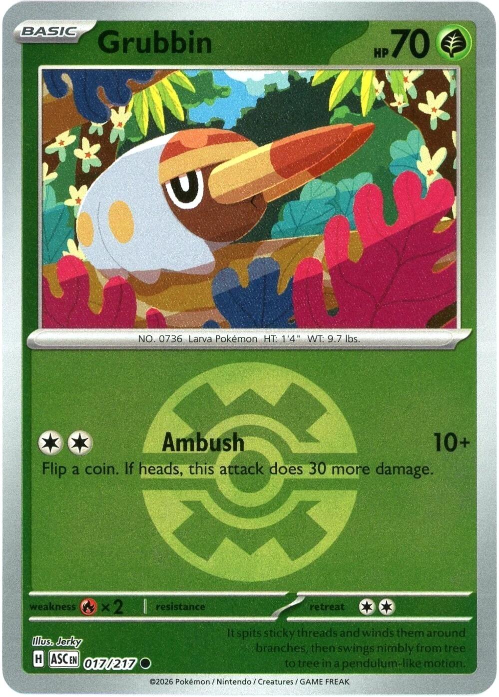 Grubbin (017/217) (Quick Ball) [Mega Evolution: Ascended Heroes] | Gear Gaming Bentonville