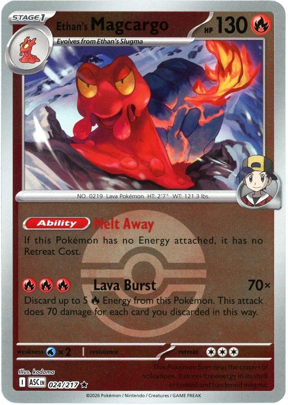 Ethan's Magcargo (024/217) (Poke Ball) [Mega Evolution: Ascended Heroes] | Gear Gaming Bentonville