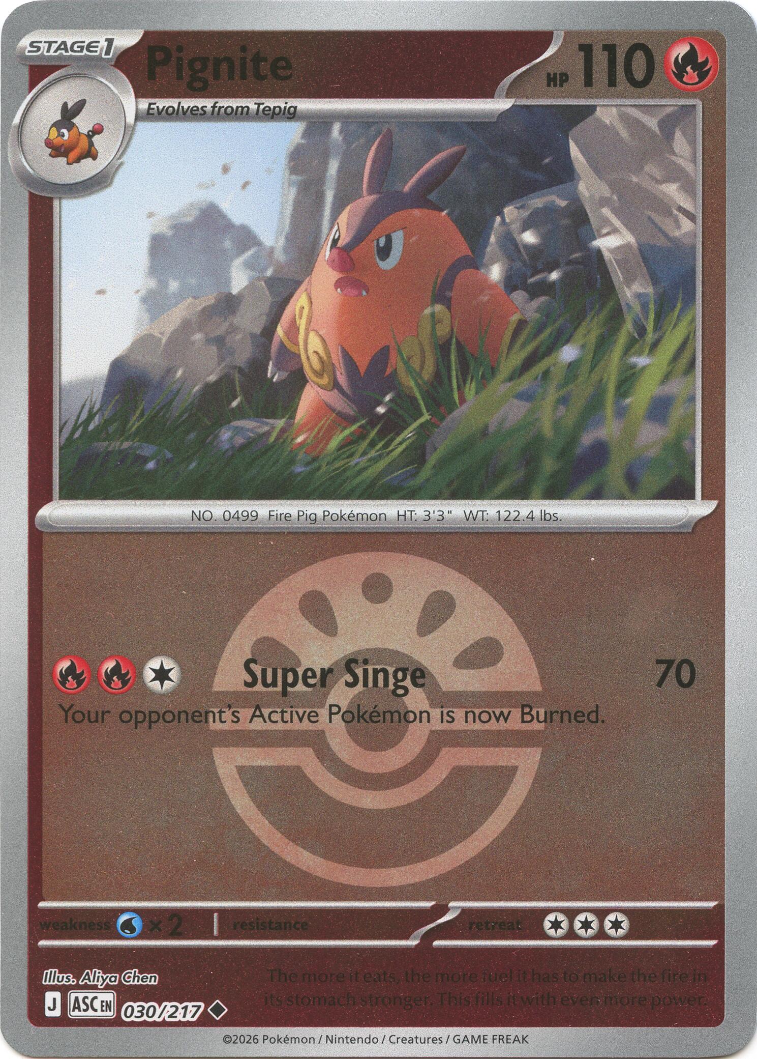 Pignite (030/217) (Friend Ball) [Mega Evolution: Ascended Heroes] | Gear Gaming Bentonville
