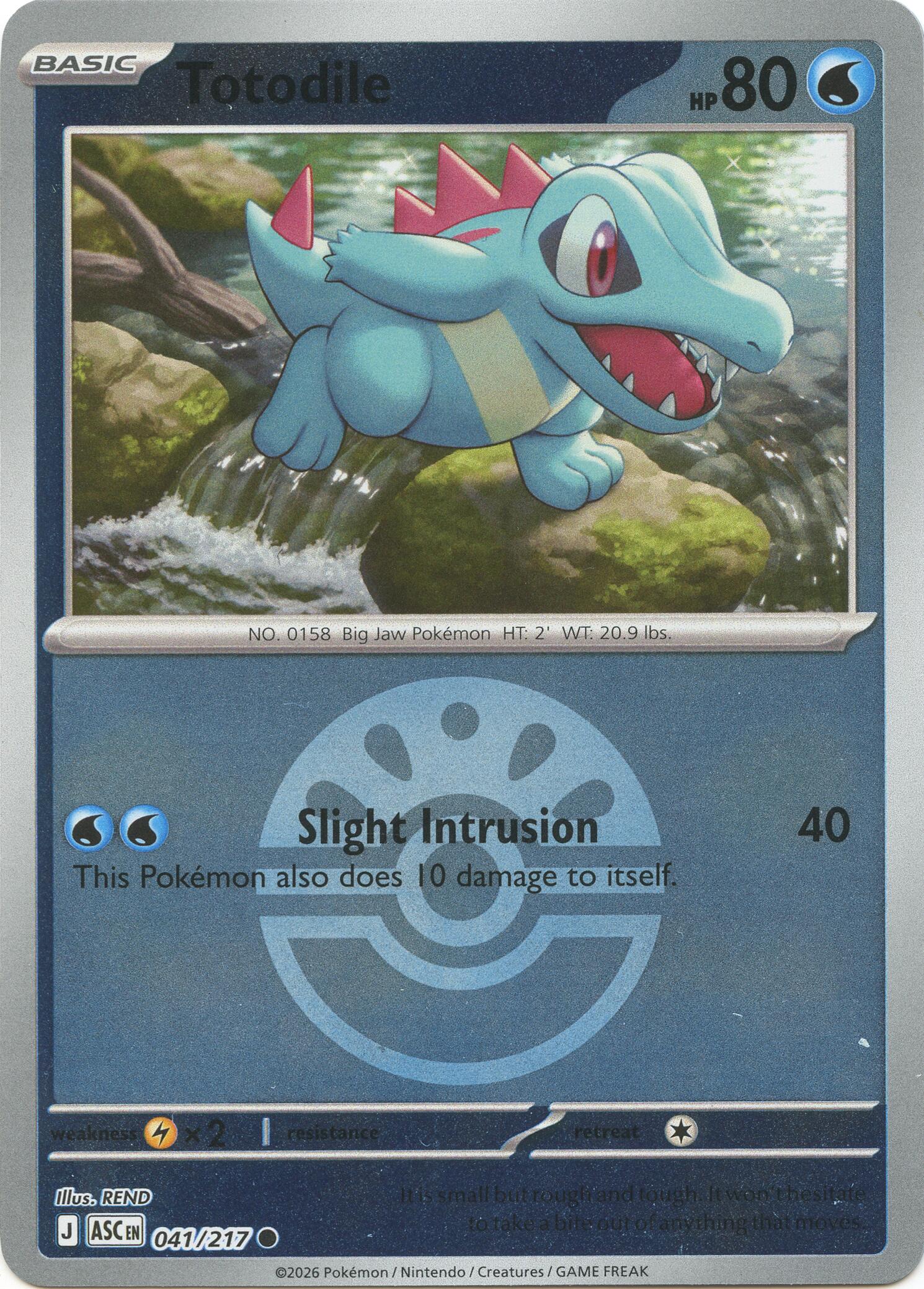 Totodile (041/217) (Friend Ball) [Mega Evolution: Ascended Heroes] | Gear Gaming Bentonville