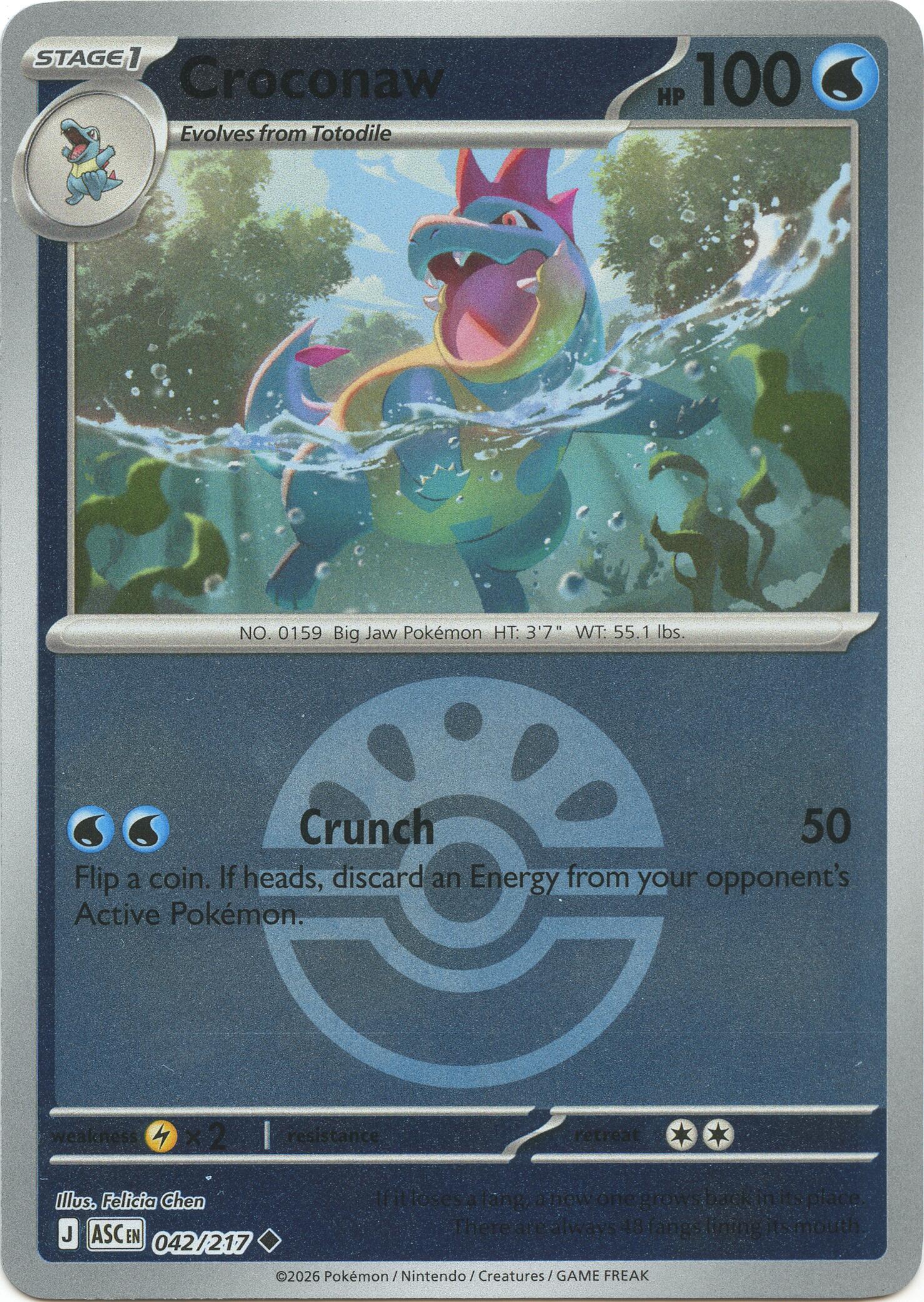Croconaw (042/217) (Friend Ball) [Mega Evolution: Ascended Heroes] | Gear Gaming Bentonville