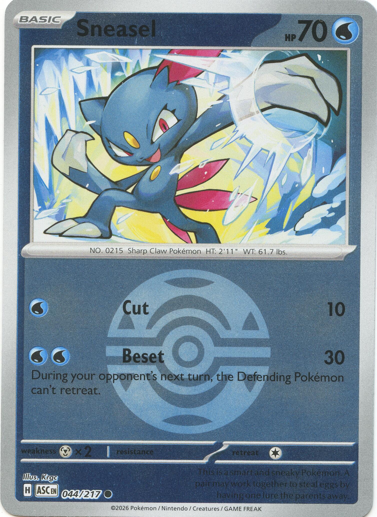 Sneasel (044/217) (Dusk Ball) [Mega Evolution: Ascended Heroes] | Gear Gaming Bentonville