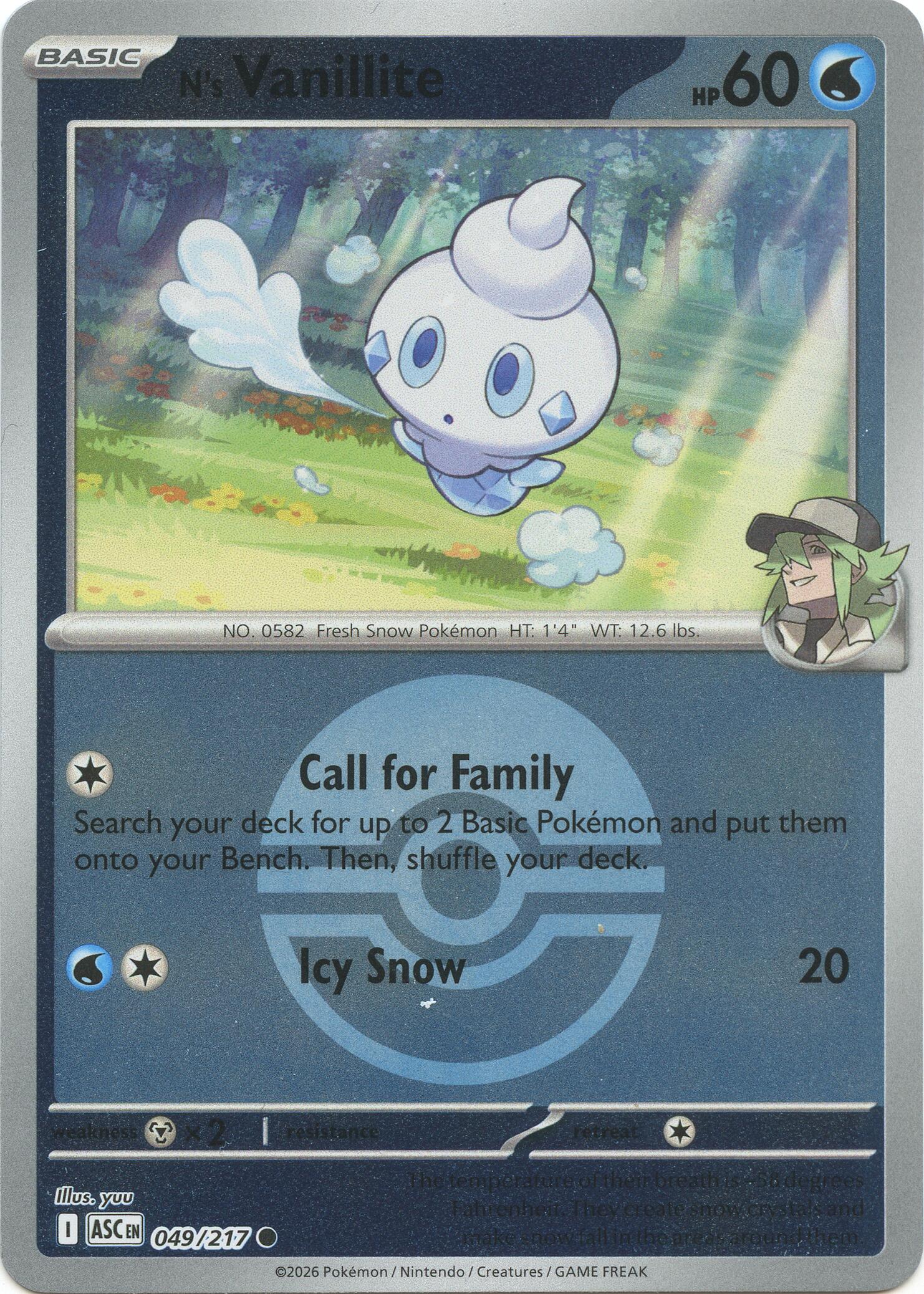 N's Vanillite (049/217) (Poke Ball) [Mega Evolution: Ascended Heroes] | Gear Gaming Bentonville