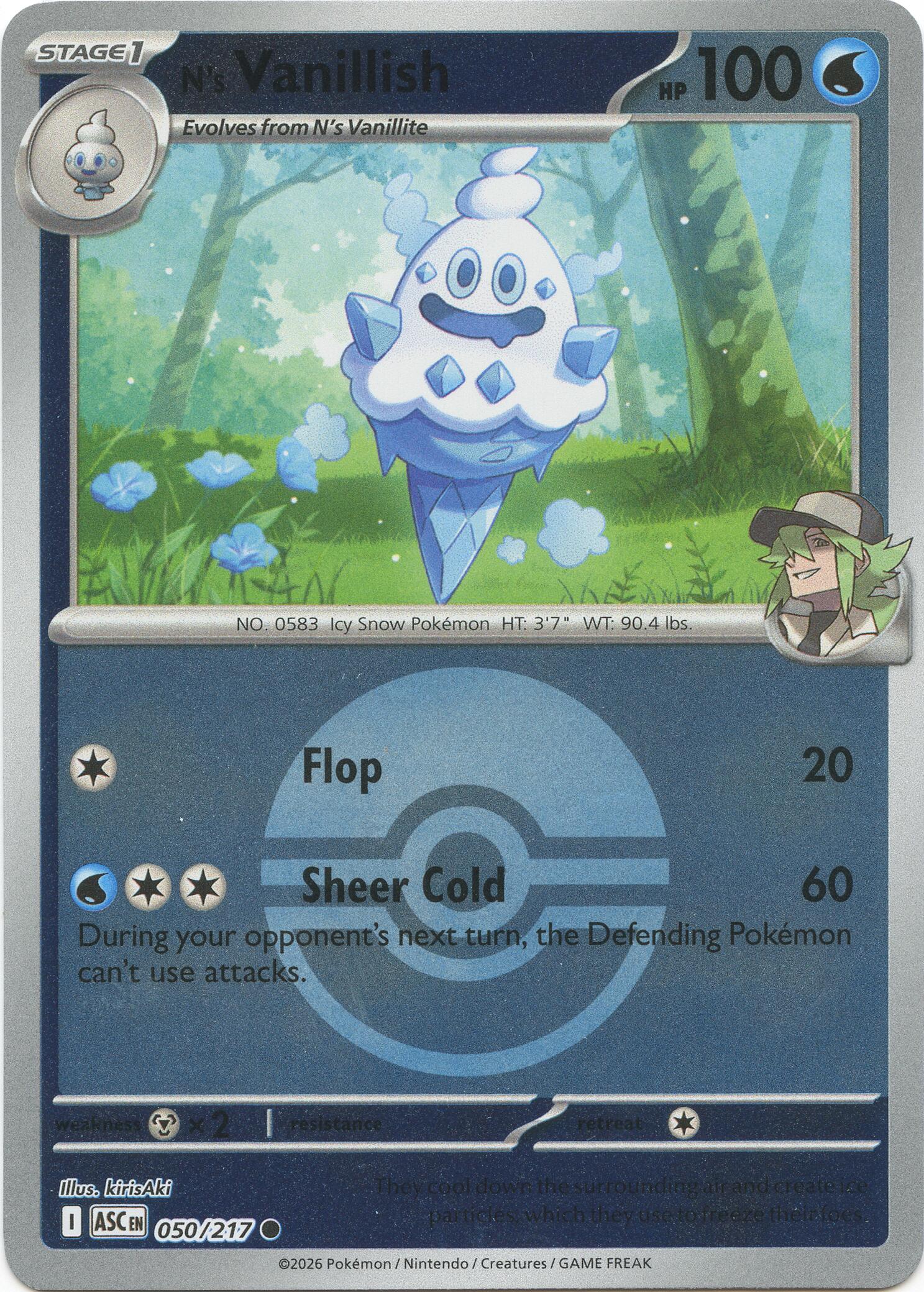 N's Vanillish (050/217) (Poke Ball) [Mega Evolution: Ascended Heroes] | Gear Gaming Bentonville