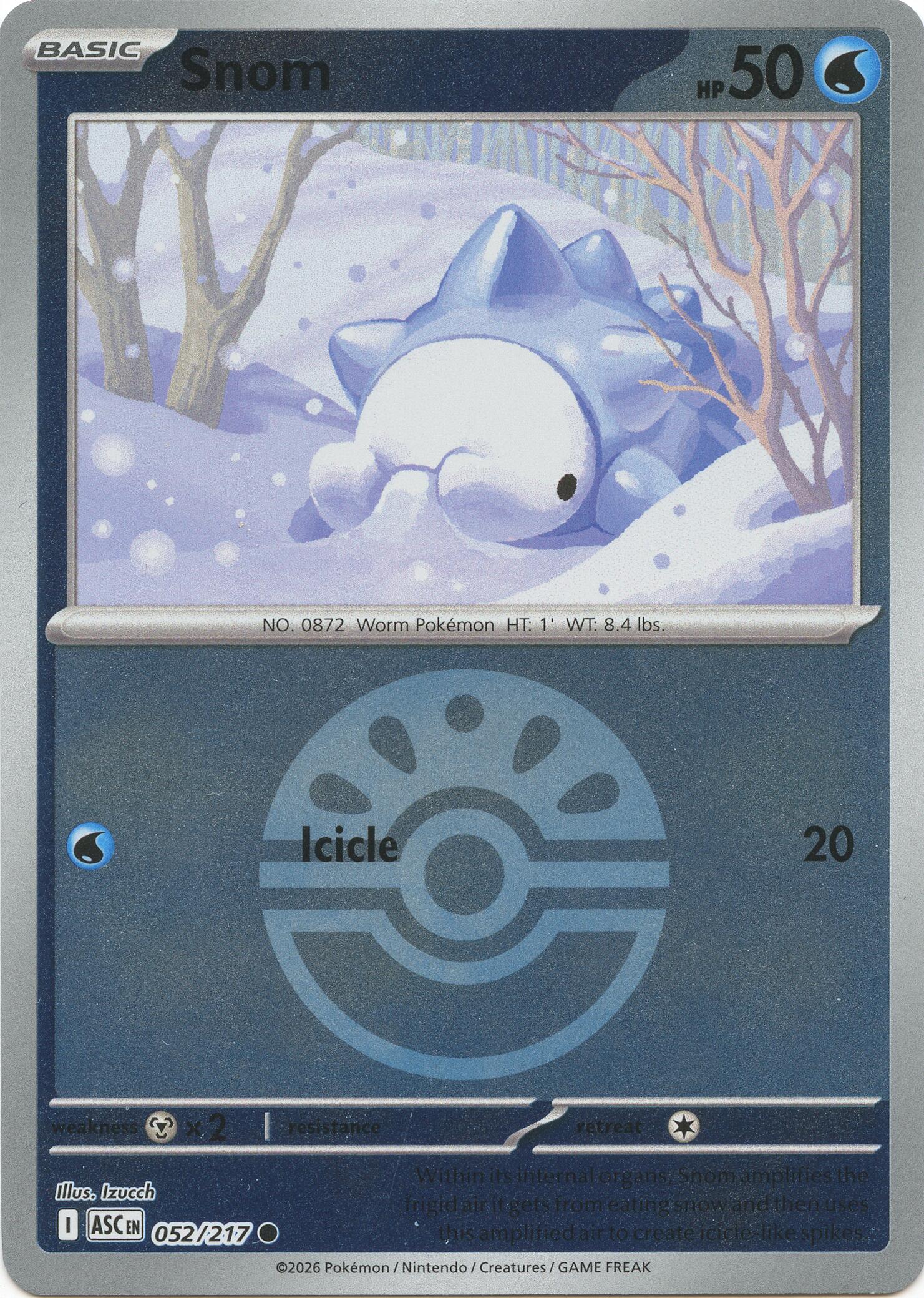 Snom (052/217) (Friend Ball) [Mega Evolution: Ascended Heroes] | Gear Gaming Bentonville