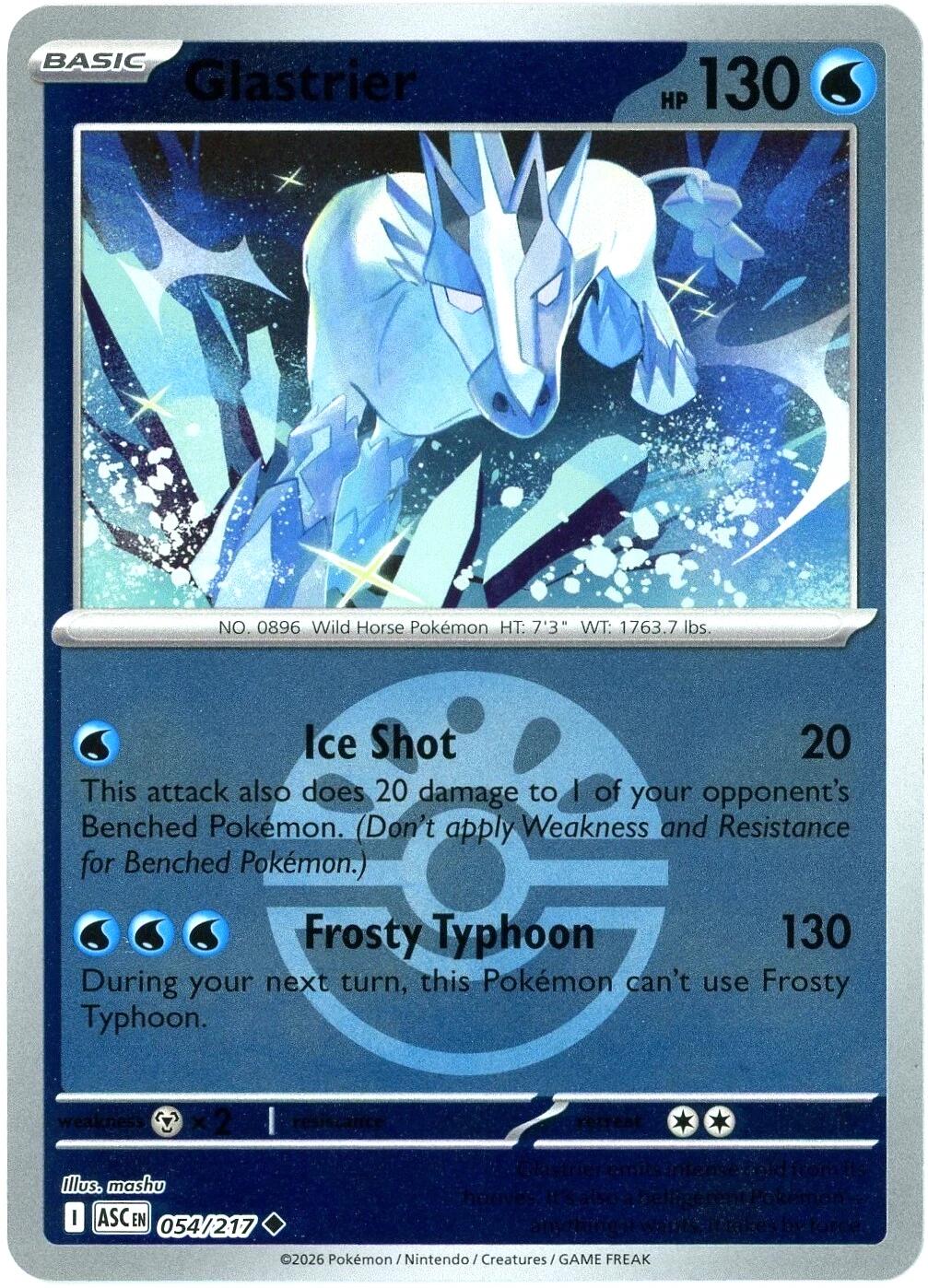 Glastrier (054/217) (Friend Ball) [Mega Evolution: Ascended Heroes] | Gear Gaming Bentonville