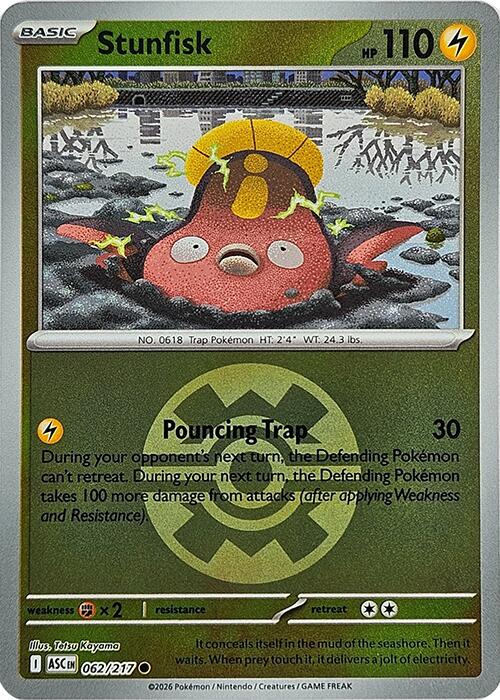 Stunfisk (062/217) (Quick Ball) [Mega Evolution: Ascended Heroes] | Gear Gaming Bentonville