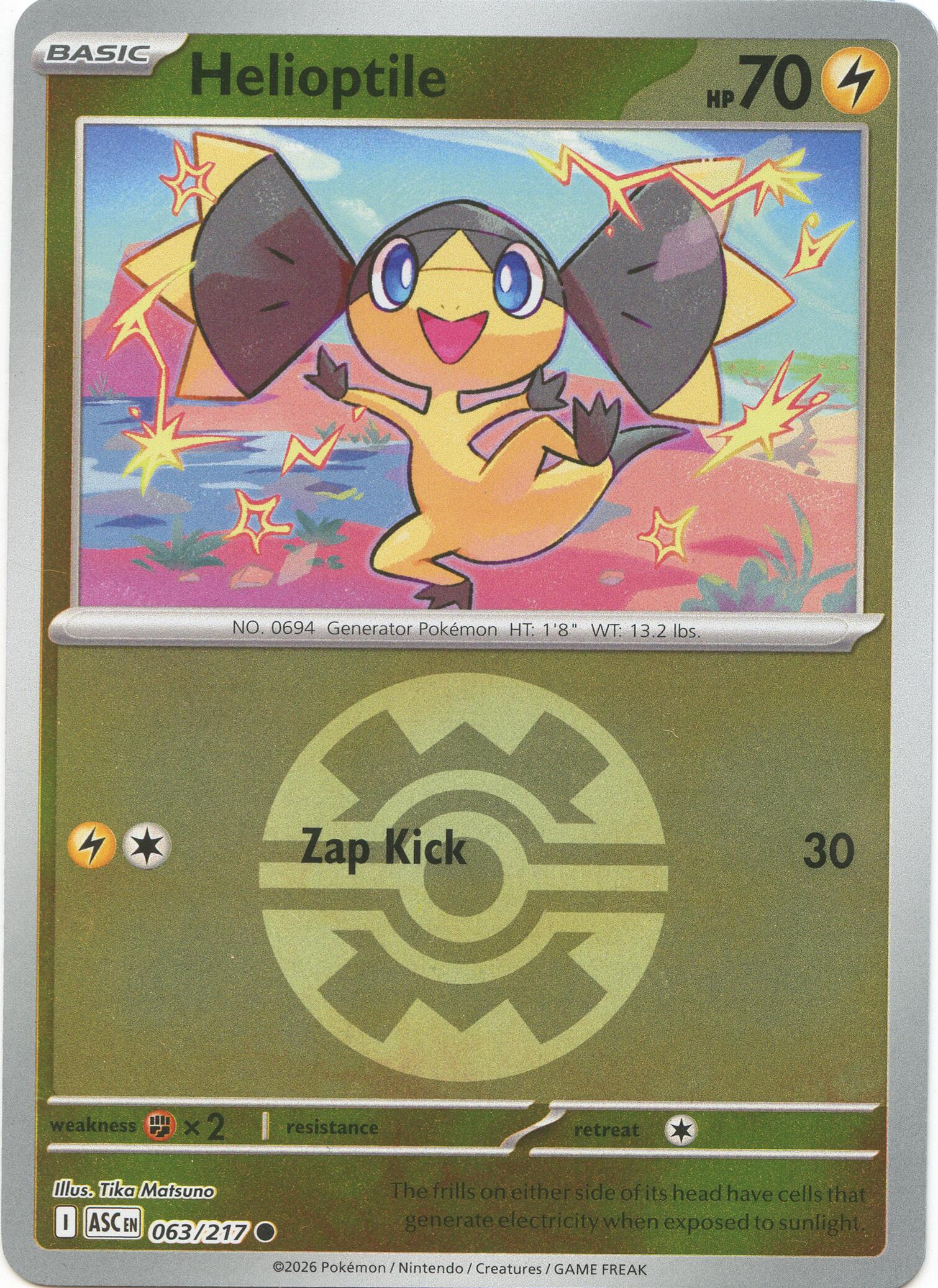 Helioptile (063/217) (Quick Ball) [Mega Evolution: Ascended Heroes] | Gear Gaming Bentonville
