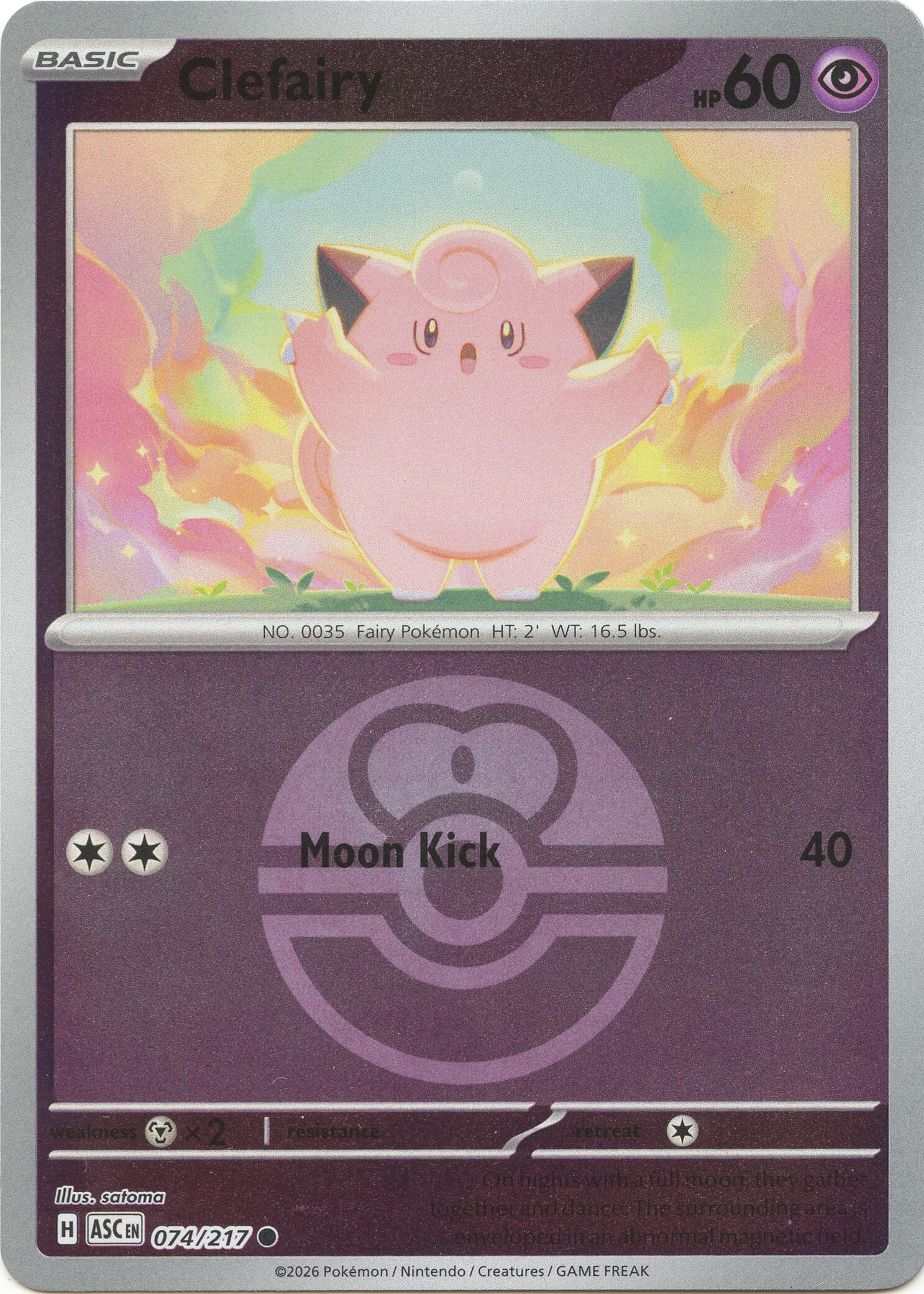 Clefairy (074/217) (Love Ball) [Mega Evolution: Ascended Heroes] | Gear Gaming Bentonville