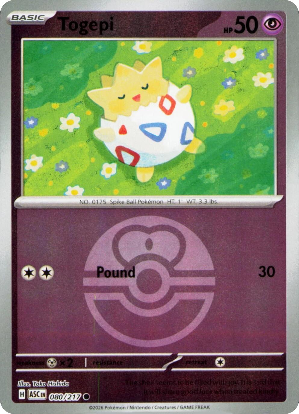 Togepi (080/217) (Love Ball) [Mega Evolution: Ascended Heroes] | Gear Gaming Bentonville