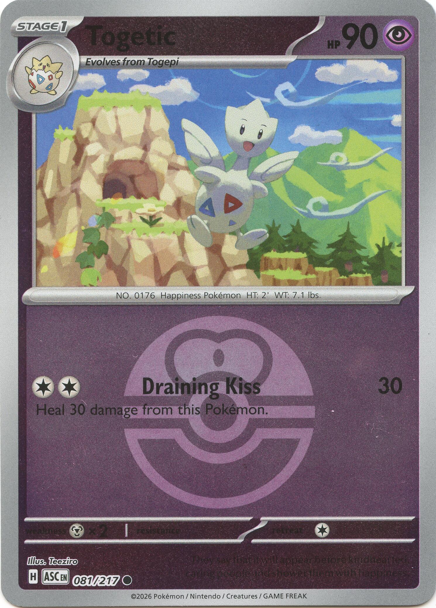 Togetic (081/217) (Love Ball) [Mega Evolution: Ascended Heroes] | Gear Gaming Bentonville