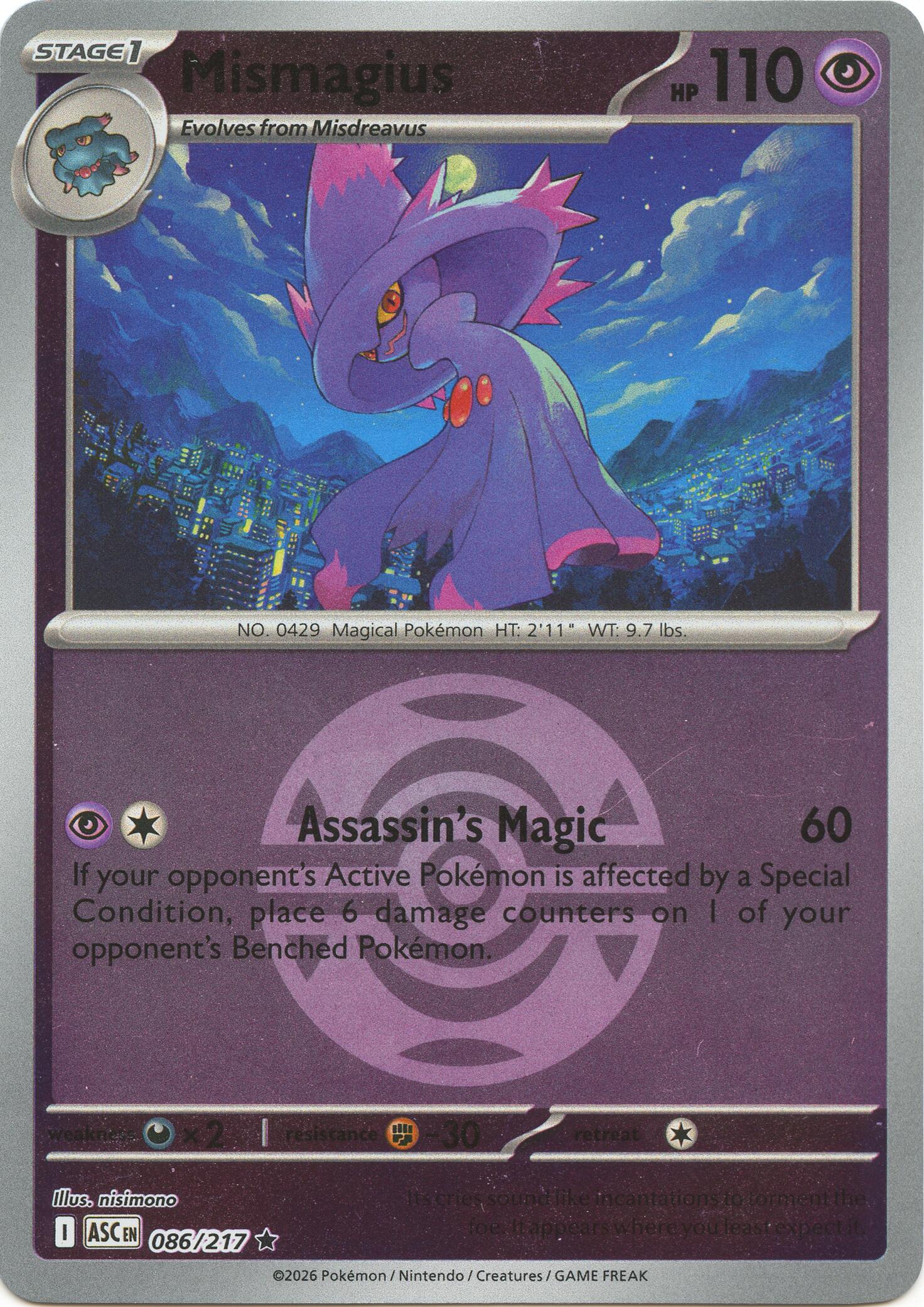Mismagius (086/217) (Dusk Ball) [Mega Evolution: Ascended Heroes] | Gear Gaming Bentonville