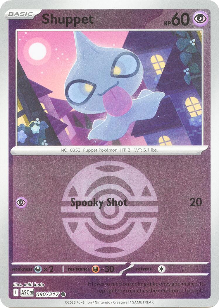 Shuppet (090/217) (Dusk Ball) [Mega Evolution: Ascended Heroes] | Gear Gaming Bentonville