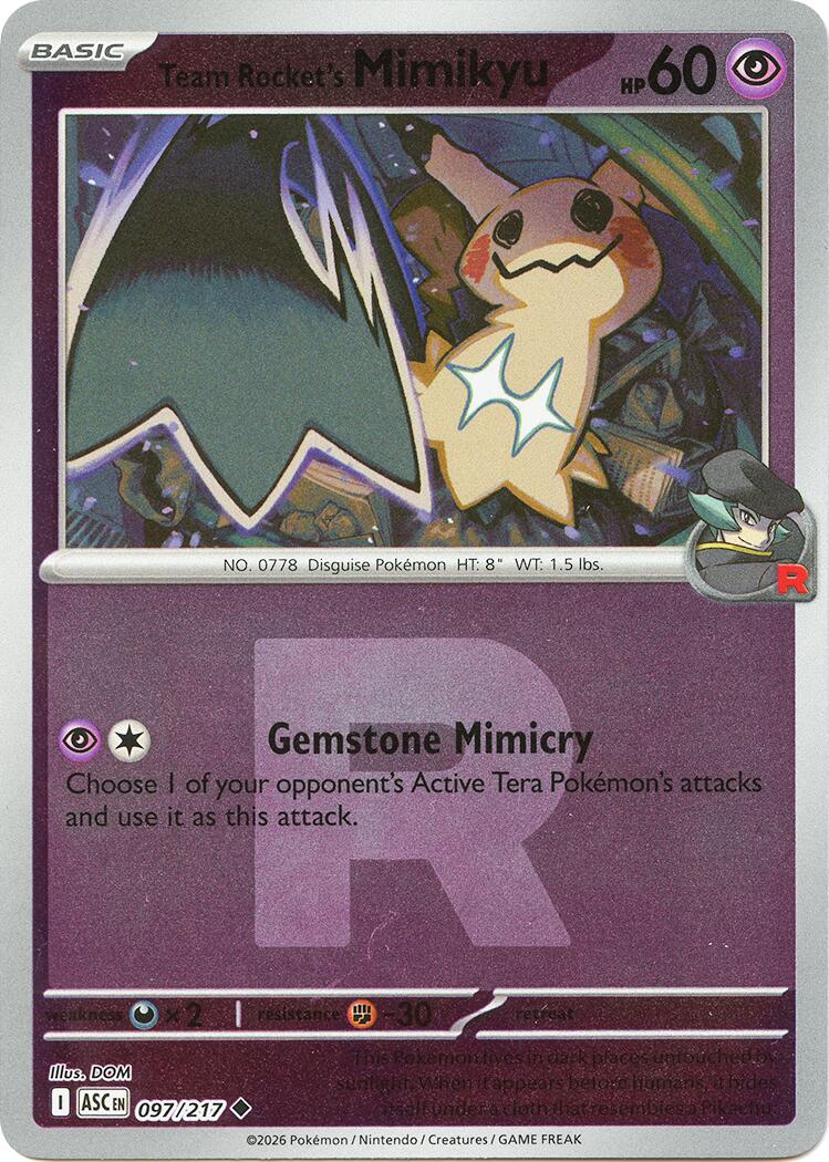 Team Rocket's Mimikyu (097/217) (Team Rocket) [Mega Evolution: Ascended Heroes] | Gear Gaming Bentonville