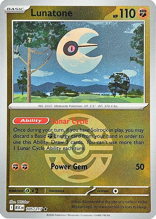 Lunatone (105/217) (Dusk Ball) [Mega Evolution: Ascended Heroes] | Gear Gaming Bentonville