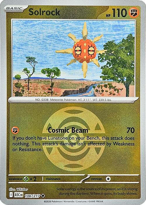 Solrock (106/217) (Dusk Ball) [Mega Evolution: Ascended Heroes] | Gear Gaming Bentonville
