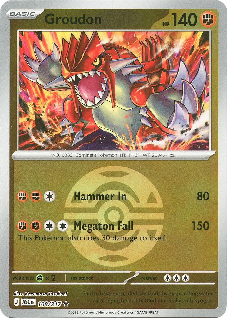 Groudon (108/217) (Dusk Ball) [Mega Evolution: Ascended Heroes] | Gear Gaming Bentonville