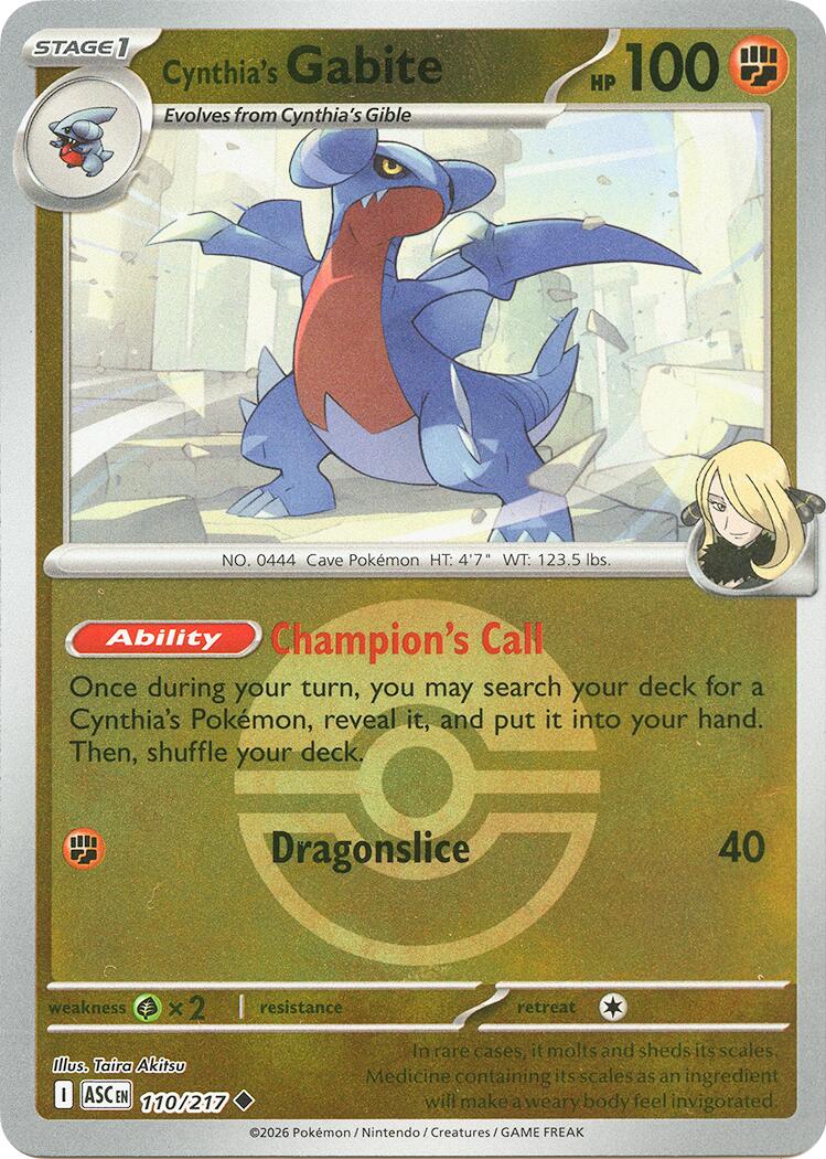 Cynthia's Gabite (110/217) (Poke Ball) [Mega Evolution: Ascended Heroes] | Gear Gaming Bentonville
