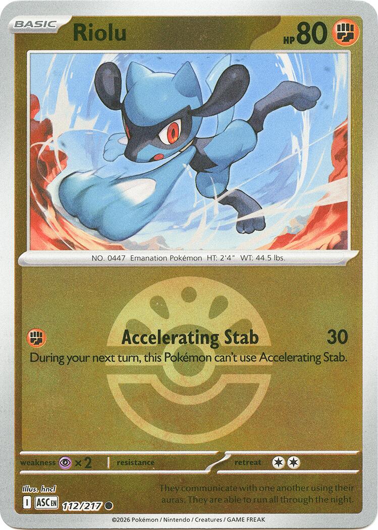 Riolu (112/217) (Friend Ball) [Mega Evolution: Ascended Heroes] | Gear Gaming Bentonville