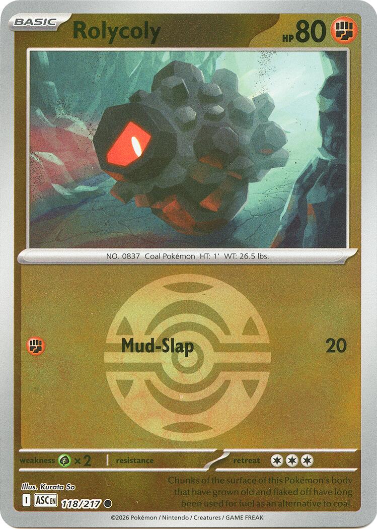 Rolycoly (118/217) (Dusk Ball) [Mega Evolution: Ascended Heroes] | Gear Gaming Bentonville