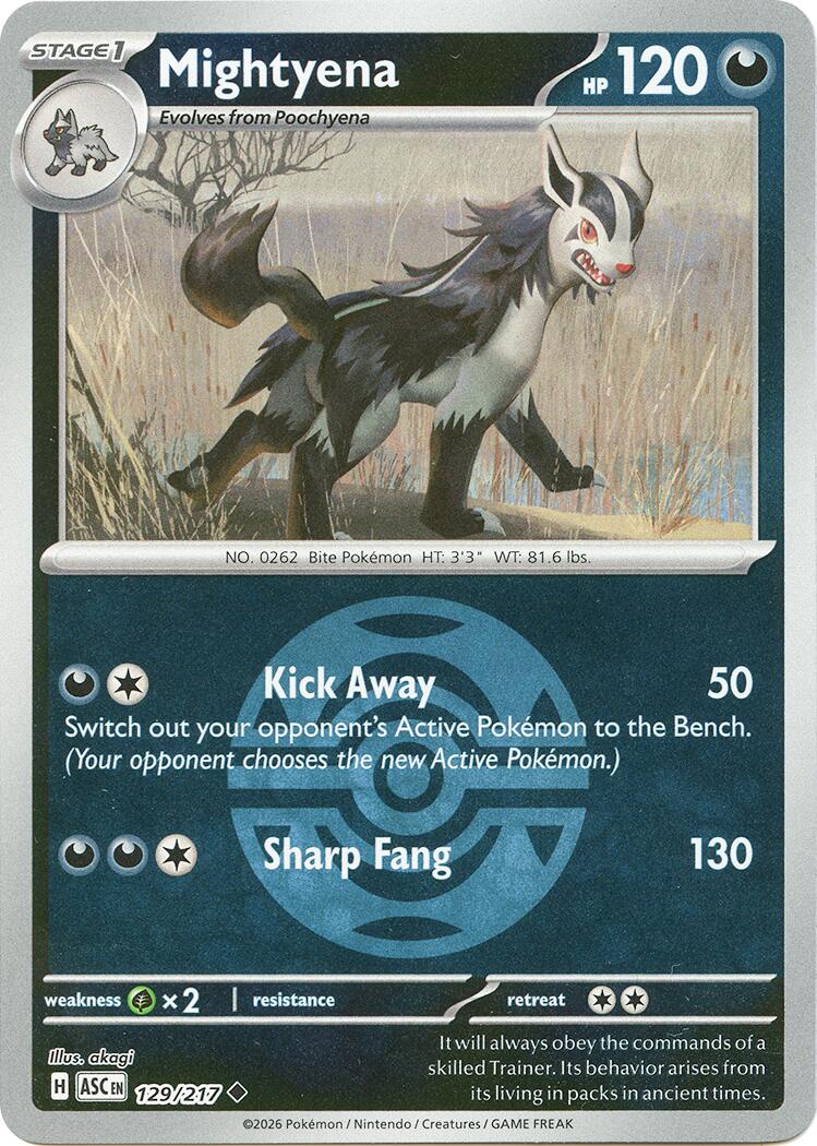 Mightyena (129/217) (Dusk Ball) [Mega Evolution: Ascended Heroes] | Gear Gaming Bentonville