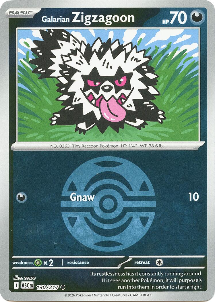 Galarian Zigzagoon (130/217) (Dusk Ball) [Mega Evolution: Ascended Heroes] | Gear Gaming Bentonville
