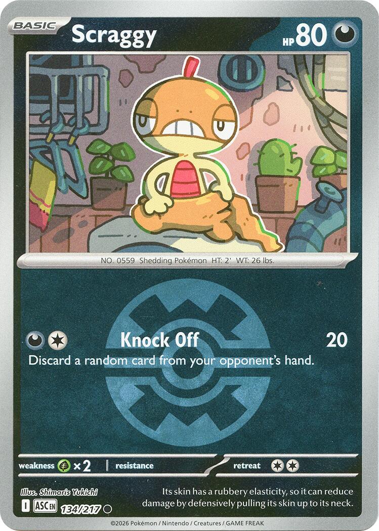 Scraggy (134/217) (Quick Ball) [Mega Evolution: Ascended Heroes] | Gear Gaming Bentonville