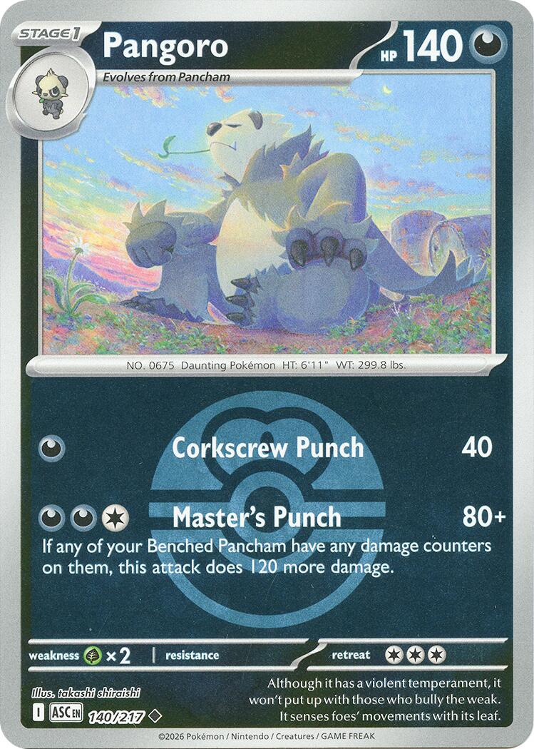Pangoro (140/217) (Love Ball) [Mega Evolution: Ascended Heroes] | Gear Gaming Bentonville