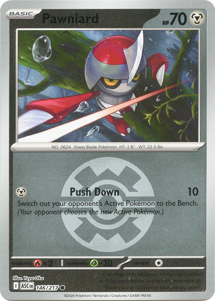 Pawniard (146/217) (Quick Ball) [Mega Evolution: Ascended Heroes] | Gear Gaming Bentonville