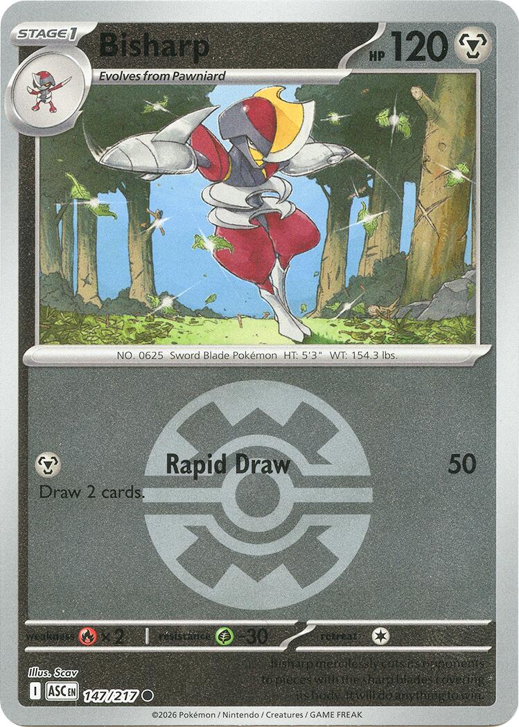 Bisharp (147/217) (Quick Ball) [Mega Evolution: Ascended Heroes] | Gear Gaming Bentonville