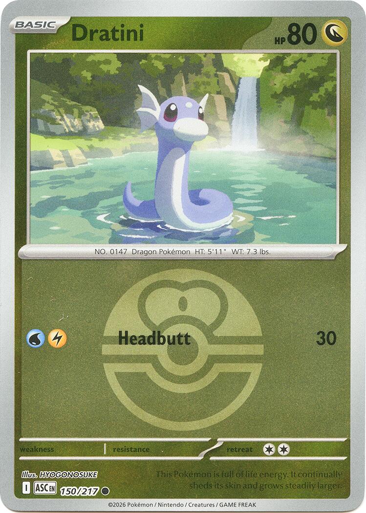 Dratini (150/217) (Love Ball) [Mega Evolution: Ascended Heroes] | Gear Gaming Bentonville