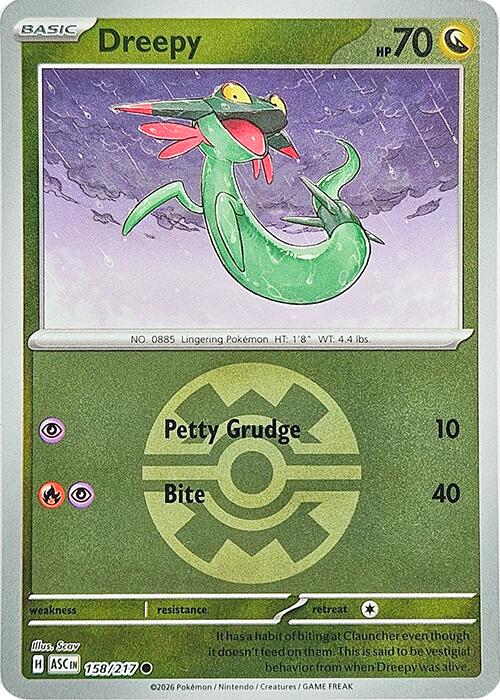 Dreepy (158/217) (Quick Ball) [Mega Evolution: Ascended Heroes] | Gear Gaming Bentonville