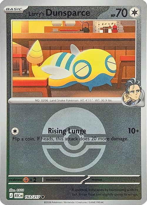 Larry's Dunsparce (163/217) (Poke Ball) [Mega Evolution: Ascended Heroes] | Gear Gaming Bentonville