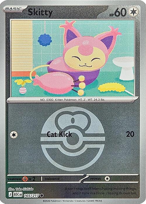 Skitty (165/217) (Love Ball) [Mega Evolution: Ascended Heroes] | Gear Gaming Bentonville