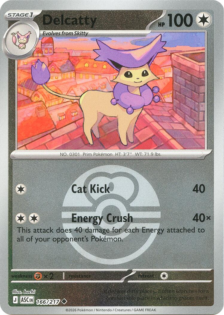 Delcatty (166/217) (Love Ball) [Mega Evolution: Ascended Heroes] | Gear Gaming Bentonville