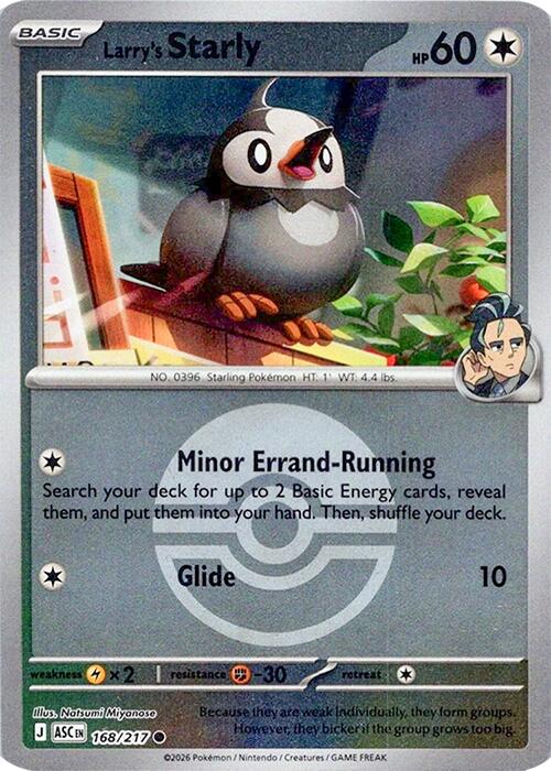 Larry's Starly (168/217) (Poke Ball) [Mega Evolution: Ascended Heroes] | Gear Gaming Bentonville
