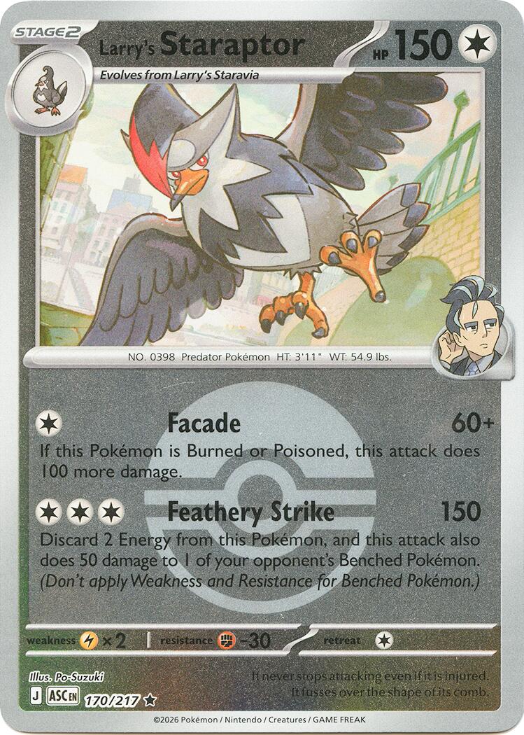 Larry's Staraptor (170/217) (Poke Ball) [Mega Evolution: Ascended Heroes] | Gear Gaming Bentonville