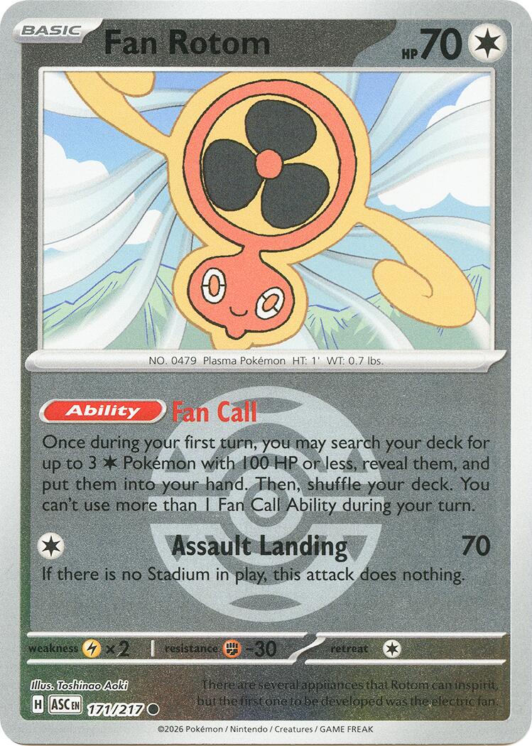 Fan Rotom (171/217) (Dusk Ball) [Mega Evolution: Ascended Heroes] | Gear Gaming Bentonville
