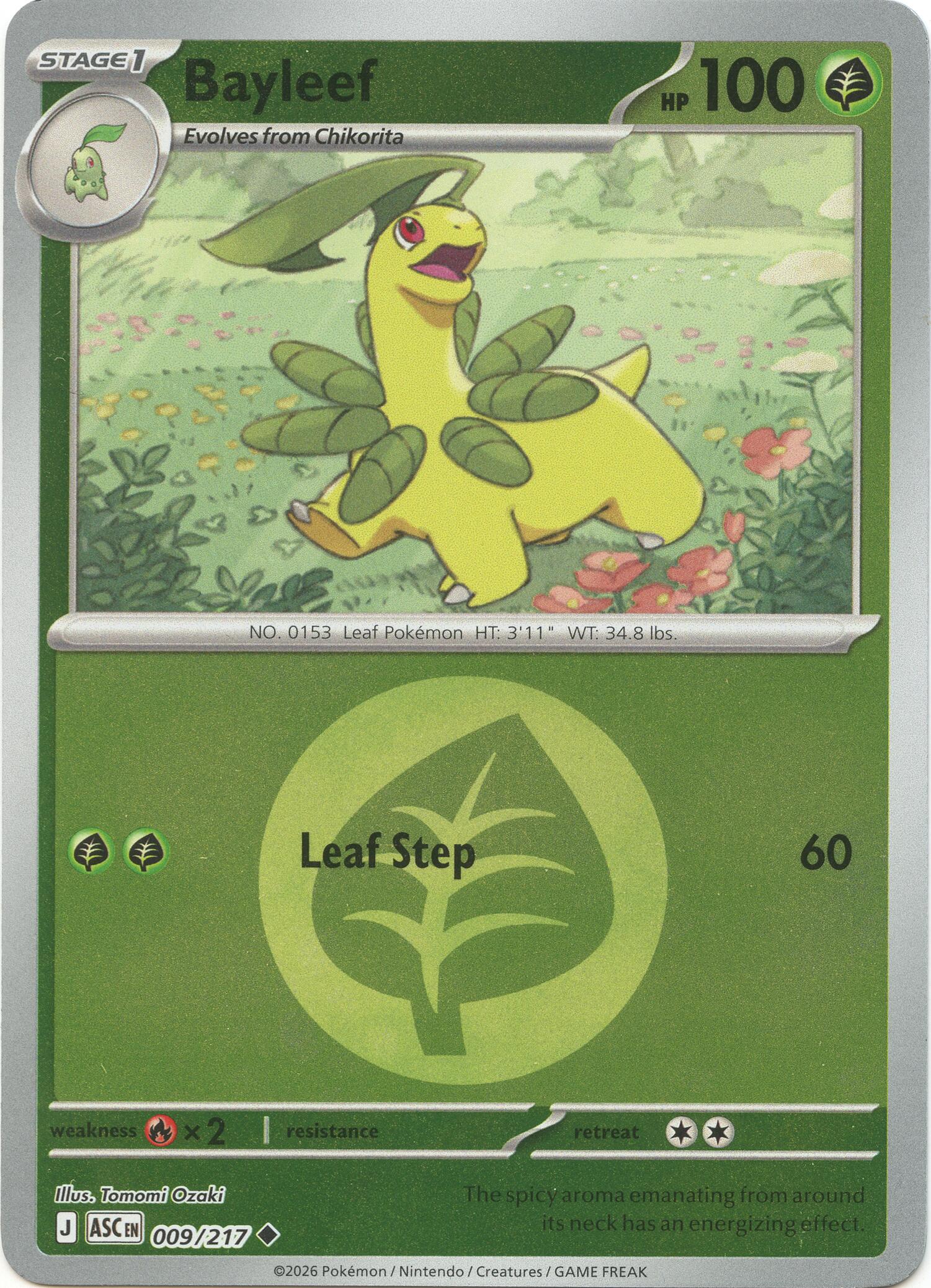Bayleef (009/217) (Energy Symbol Pattern) [Mega Evolution: Ascended Heroes] | Gear Gaming Bentonville