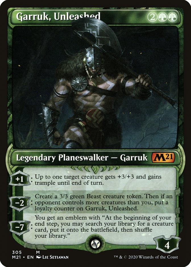 Garruk, Unleashed (Showcase) [Core Set 2021] | Gear Gaming Bentonville